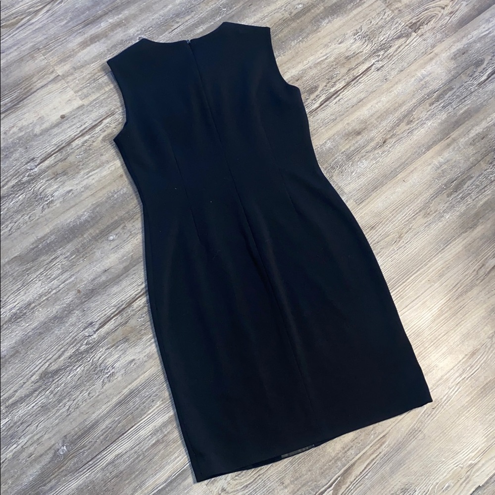 NWOT CALVIN KLEIN Leather Detail Sheath Dress 6 - Picture 8 of 9